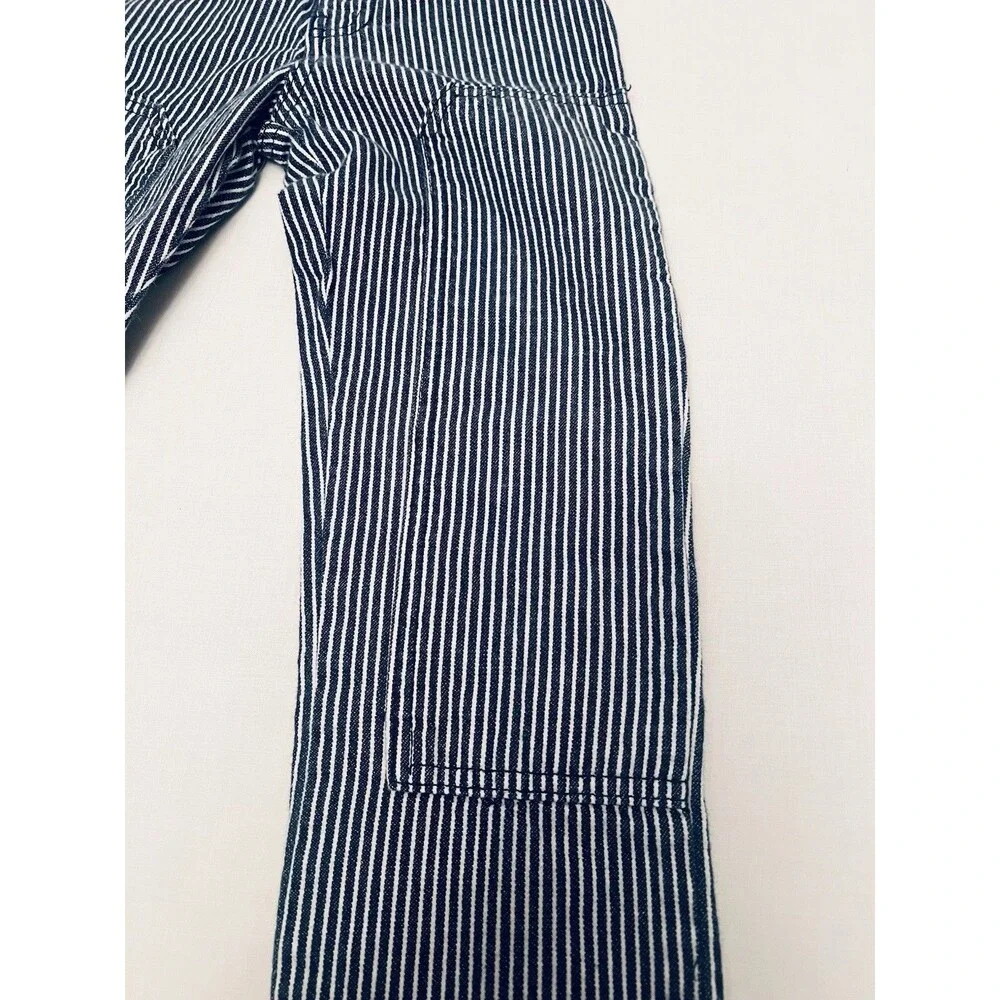 Old Navy 5T Railroad Engineer Hickory Stripe Carpenter Pants Train Conductor EUC